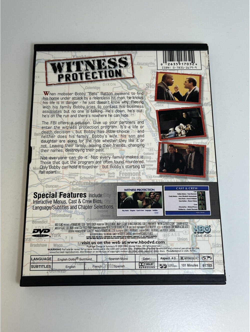 Witness Protection DVD Tom Sizemore Forest Whitaker R - Picture 2 of 2